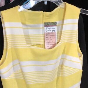 Yellow and white jumpsuit size medium